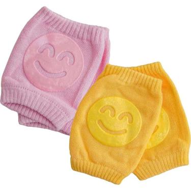 Imagem de Kit 2 Joelheira Bene Casa Sorriso 8x10cm Amarelo-rosa