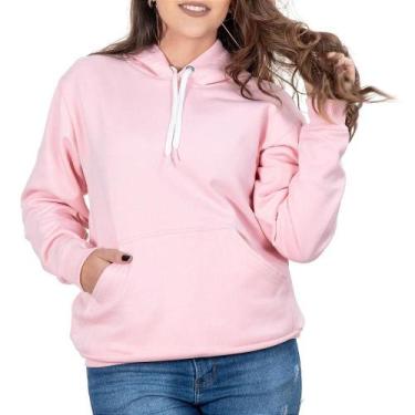 Imagem de Moletom Feminino Casaco Canguru Capuz Algodão Casual - Campero, GG, Ro