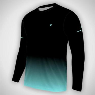 Imagem de Camiseta Masculina UV 50 Dry Fit Manga Longa Proteção Solar Academia F