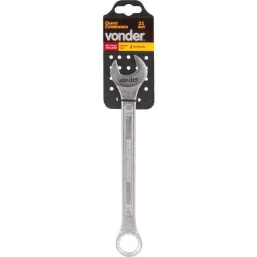 Imagem de Chave Combinada 21mm Cromo Vanádio Cromada Cartela - Vonder