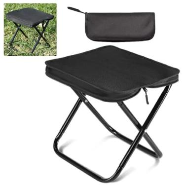 Imagem de Banqueta Dobrável Portátil Banco em Alumínio Banqueta de Camping Trilha Pesca Banquinho Portátil