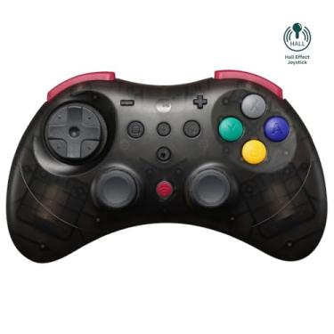 Imagem de AKNES GuliKit Elves 2 Pro Wireless Gaming Controller for Switch/Switch 2, Windows, iOS and Android - Hall Effect Joysticks, 1000Hz Polling Rate, 3 Rumble Modes, Gyro Aiming - Transparent Black