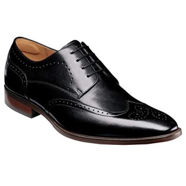 Imagem de Florsheim Sapato masculino Sorrento Wing Tip Oxford, Preto liso, 8 Wide