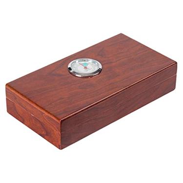 Imagem de barenx Estojo de armazenamento portátil de madeira de cedro para charutos caixa de presente para homens