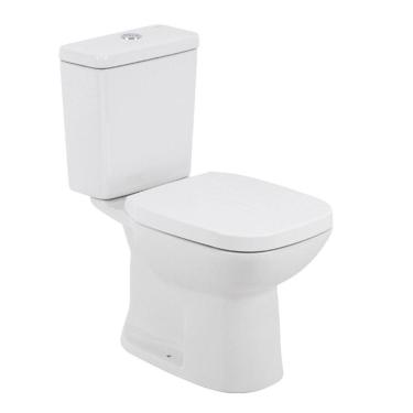 Imagem de Kit Vaso Sanitário Com Caixa Acoplada Branco Duplo Acionamento 3-6l Square Roca