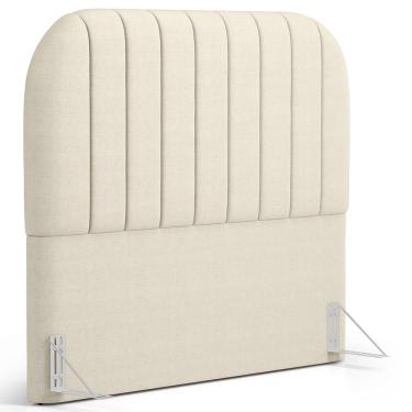 Imagem de Cabeceira Cama Box Casal Estofada Orgânica 140cm Alice W01 facto Pérola Metalizado - Lyam Decor