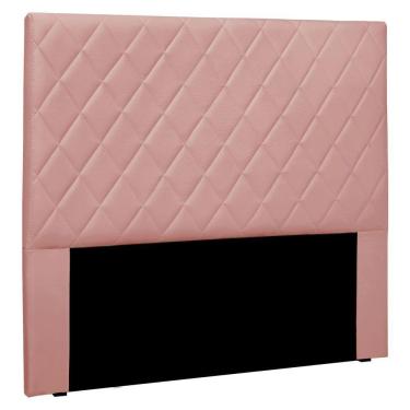 Imagem de Cabeceira Casal 1,40m Esmeralda Veludo - Pallazio Rosa