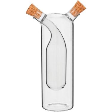 Imagem de Sauce Galheteiro Azeite / Vinagre 17X10X6Cm 300/75Ml Borosilicato Transp 2 Em 1