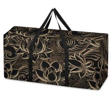 Imagem de Sacos de embalagem para mudança, sacos de transporte extragrandes resistentes, bolsa de armazenamento de 205 L com zíper, suprimentos para movimentos, bolsa de viagem, recipientes de armazenamento à