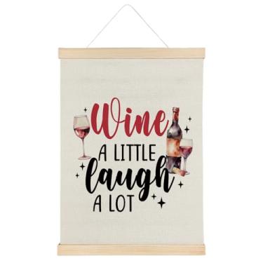 Imagem de ATBWGT Decoração de arte de parede de vinho engraçada, decoração de bar de vinho, moldura de pôster de bebida engraçada para casa, cozinha, bar, pub lounge, 30 x 40 cm