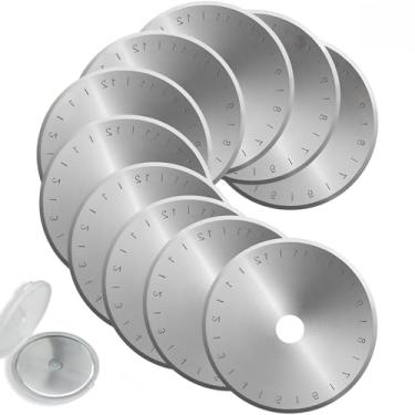 Imagem de Lâminas de corte rotativo de 45 mm, pacote com 10, lâminas de substituição, artesanato, quilting para Fiskars, Olfa