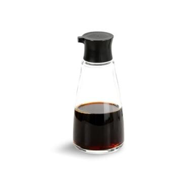 Imagem de Roucerlin Conjunto de recipientes de galheteiro de vidro para molho de soja de 272 g, garrafas de azeite de oliva e vinagre com bico para cozinha, cozinhar salada, tempero, molho para churrasco