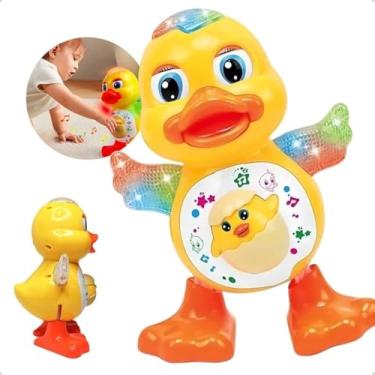 Imagem de Pato Dançante Brinquedo Musical Infantil com Luz e Som Movimento Interativo Canta e Dança Premium