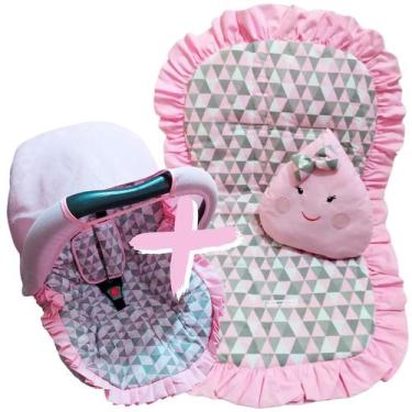 Imagem de Kit Capa de Bebê Conforto + Capa de Carrinho + Jogo Protetor de Cinto 