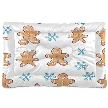 Imagem de Blueangle Cama para cães de gengibre ultra macia e calmante para cães médios, cama retangular confortável para animais de estimação, 36 x 24 polegadas (372)