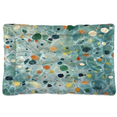 Imagem de SEHANY Shell Beach Scene Cama para cães e gatos com fundo antiderrapante, cama de canil, colchão macio para animais de estimação, lavável para cães pequenos, médios e grandes, gatos, 45,7 x 61 cm