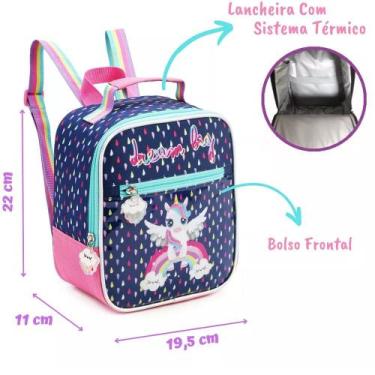 Imagem de Lancheira Térmica Infantil DREAM BIG Unicórnio Denlex, Roxo