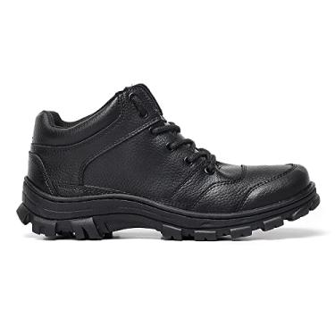 Imagem de Bota Tênis Masculino Sapato Coturno Sintético Motociclista Cano Curto Macio Preto Cor:Preto;Tamanho:40