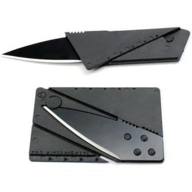 Imagem de Canivete Cartão Dobrável de Bolso – Design Compacto e Portátil em Aço Inoxidável | Leve, Seguro e Ideal para Viagens, Camping e Uso Diário