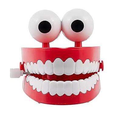 Imagem de Dentadura Maluca à Corda, Brinquedo Saltitante Pula Pula Antiestresse, Presente Criativo e Divertido para Crianças e Adultos