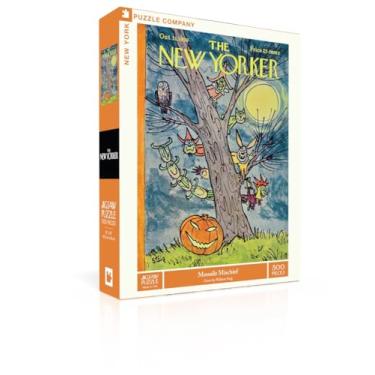Imagem de New York Puzzle Company - Quebra-cabeça New Yorker Moonlit Mischief - 500 peças para adultos por William Steig