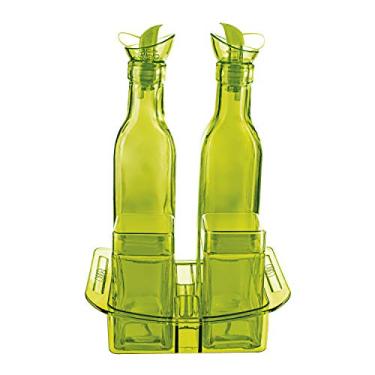 Imagem de Conjunto Galheteiro 4 Peças com Suporte, Euro, CVB1495-VD, Verde, Euro Home