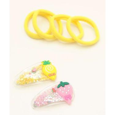 Imagem de Kit 6 Peças Presilhas E Elásticos De Cabelo Infantil M-87468 - MARISA,