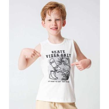 Imagem de Regata Infantil Tam 4 a 10-66166 - MARISA, 6, Off white