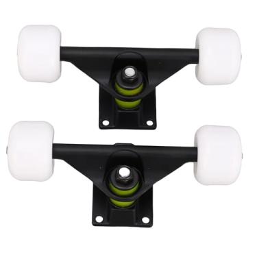 Imagem de RiToEasysports Conjunto de Caminhões e Rodas, Caminhão Longboard de Liga de Alumínio de 5 Polegadas Com 4 Rodas de Alto Desempenho para Patinação de Rua e Peças de Reposição (#12)