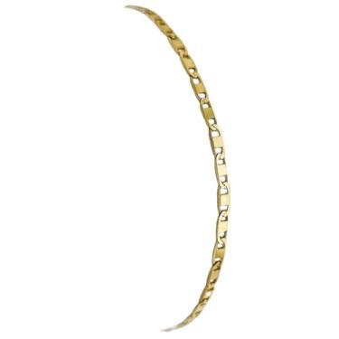 Imagem de Pulseira Feminina Ouro 18K 750 Piastrine Maciça 16cm Elo 1,8mm Joia Fina Feminina com Certificado