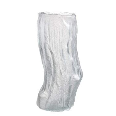 Imagem de YYBOES Vaso de vidro para decoração de vaso de flores, arranjo de flores simples para casa, sala de estar, vaso de vidro geométrico, transparente, fosco, vaso de flores artificiais multifuncionais