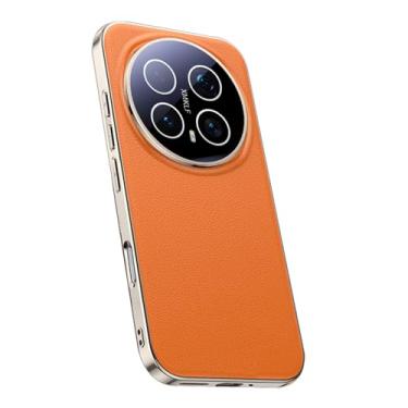 Imagem de LYJSMGZ Capa fina para Huawei Honor Magic 8 Pro/Magic 8, capa galvanizada com proteção contra quedas militar, à prova de choque, fosco para negócios, laranja, Majic 8 Pro