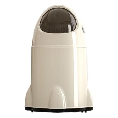 Imagem de Bothyi Lixeira alta de grande capacidade com rodas, lixeira móvel com tampa para banheiro, trailer, quarto, sala de estar e pia, Branco