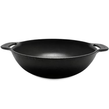 Imagem de Tlhshuyu Acessórios do sistema Wok de grelha de ferro fundido para Weber 7425 Spirit I/II 200 300, Genesis II E-310/LX S-440, Summit Series para chaleiras Weber de 56 cm / 66 cm