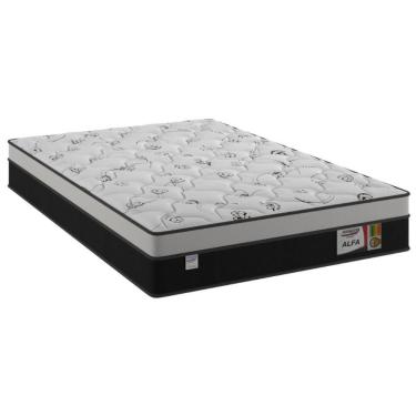 Imagem de Colchão De Casal Alfa Molas Ensacadas Plumatex Preto/branco