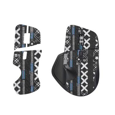 Imagem de NOUKAJU Fita adesiva para mouse com cobertura total para Logitech MX Master 4, fita antiderrapante para mouse, kit de atualização de mouse profissional pré-cortado resistente ao suor (preto)
