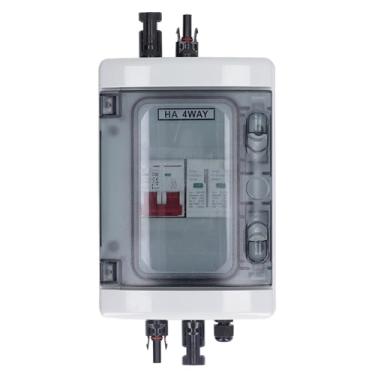 Imagem de Pissente Caixa Combinadora Fotovoltaica, Caixa Combinadora Solar Fotovoltaica IP65 Com Disjuntor DC500V 32A e Protetor de 40kA, para Sistemas de Painel Solar Conectados à Rede e Fora