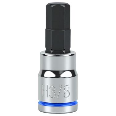 Imagem de JU JIAN TEC Soquete hexagonal de 3/20.3 cm, H3/8, totalmente polido, CR-V premium e cabeça de aço de liga S2 feito para automóvel/mecânico