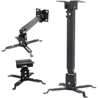 Imagem de Suporte de Teto/Parede para Projetor – Extensor 43–63 cm, Ajuste de Altura e Ângulo, Compatibilidade Universal
