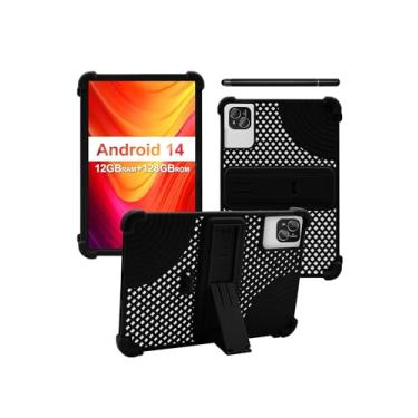 Imagem de Capa para tablet ATMPC IT-801B Tablet Android 14 de 10 polegadas, design WUNIAK oco nas costas, dissipação de calor, à prova de choque, leve, suporte ajustável, capa de silicone e capa macia para