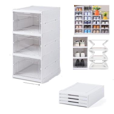 Imagem de Armario Dobravel 3 Andares Sapateira Organizador Brinquedos