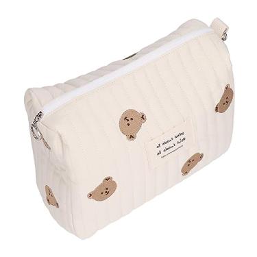 Imagem de Generic Bolsa Multifuncional Fofa para Fraldas de bebê para Carrinho, Bolsa Portátil para Armazenamento de Fraldas para Uso Ao Ar Livre, Feita de Pano de Algodão, 9,4 X 7,9 pol. (bordado de urso)