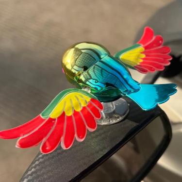 Imagem de Decoração criativa de motocicleta de pássaro voador com asas em movimento, base adesiva durável para bicicleta elétrica, scooter, carro, bicicleta, 3D, à prova de vento, decoração à prova de
