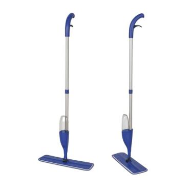Imagem de Mop Spray 2 em 1 com Pulverizador 400 ml Mop Recarregável para Limpeza de Pisos e Superfícies, Fácil de Usar, Eficiência e Praticidade para Sua Casa Ideal para Limpeza de Azulejos e Madeiras (Azul)