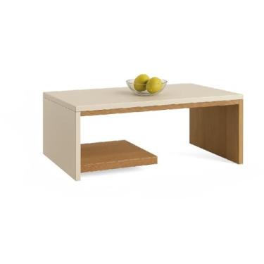 Imagem de Mesinha de Centro Apoio Lateral Moderna Para Sala (Bege/Nature)