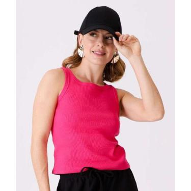 Imagem de Blusa Regata Feminina Canelada Marisa Rosa-06026, Rosa, M