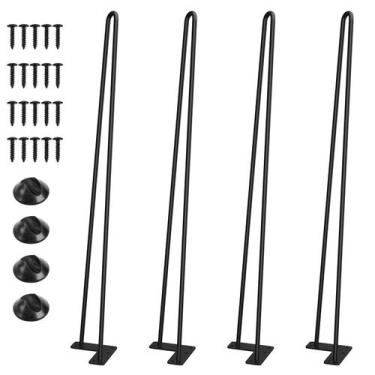 Imagem de Pernas de móveis SMARTSTANDARD 26" Solid Steel Black Set 4