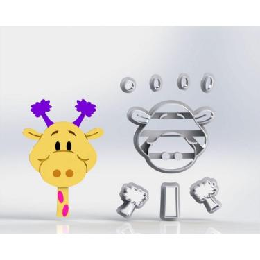 Imagem de Cortador Galinha Pintadinha Girafa Mod 2 Tamanho 8cm