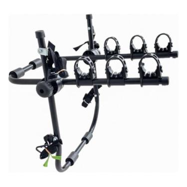 Imagem de TRUE SPORT Suporte Transbike Universal para Carro, Rack de Bicicleta para Sedan, Hatch e SUV, Transporte para 3 Bicicletas, com 6 Fitas de Fixação e 4 Bases de Borracha