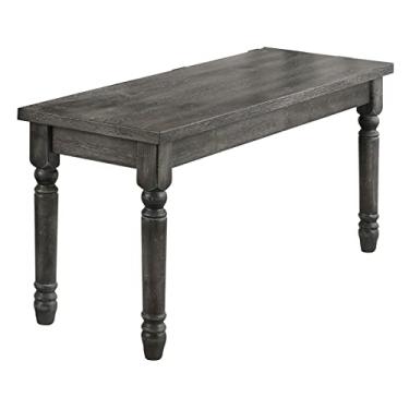 Imagem de Conjuntos de móveis de cozinha e sala de jantar, acabamento superior de mármore cinza envelhecido, mesa de jantar, bancada, móveis laterais para cozinha, sala de jantar (banco) (banco)